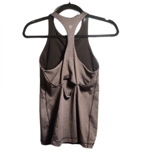 Lululemon In Training  Casual Athketic Sporty Yoga Light Tank Heathered Black 6 - Picture 3 of 4